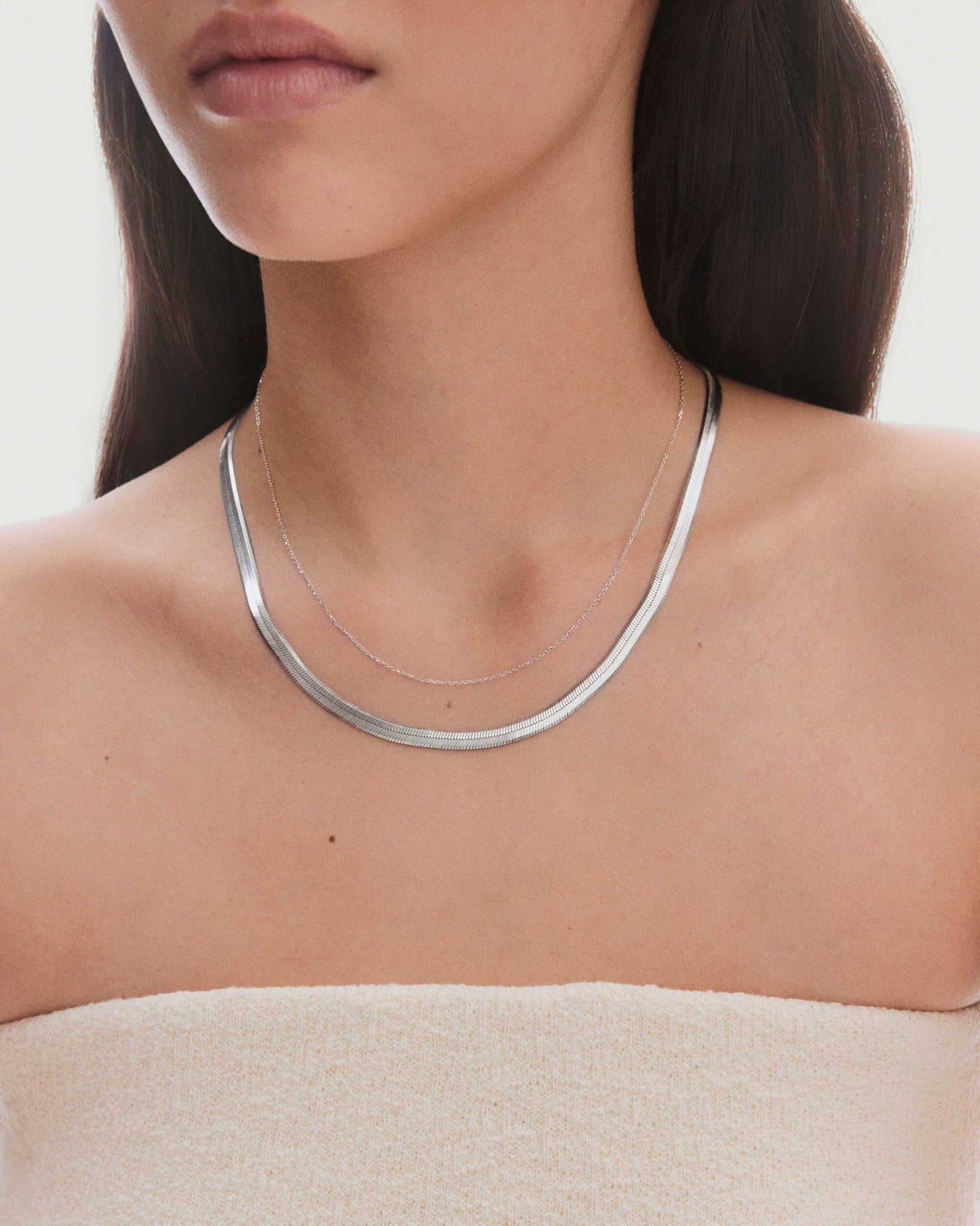 Bold Herringbone Chain Necklace