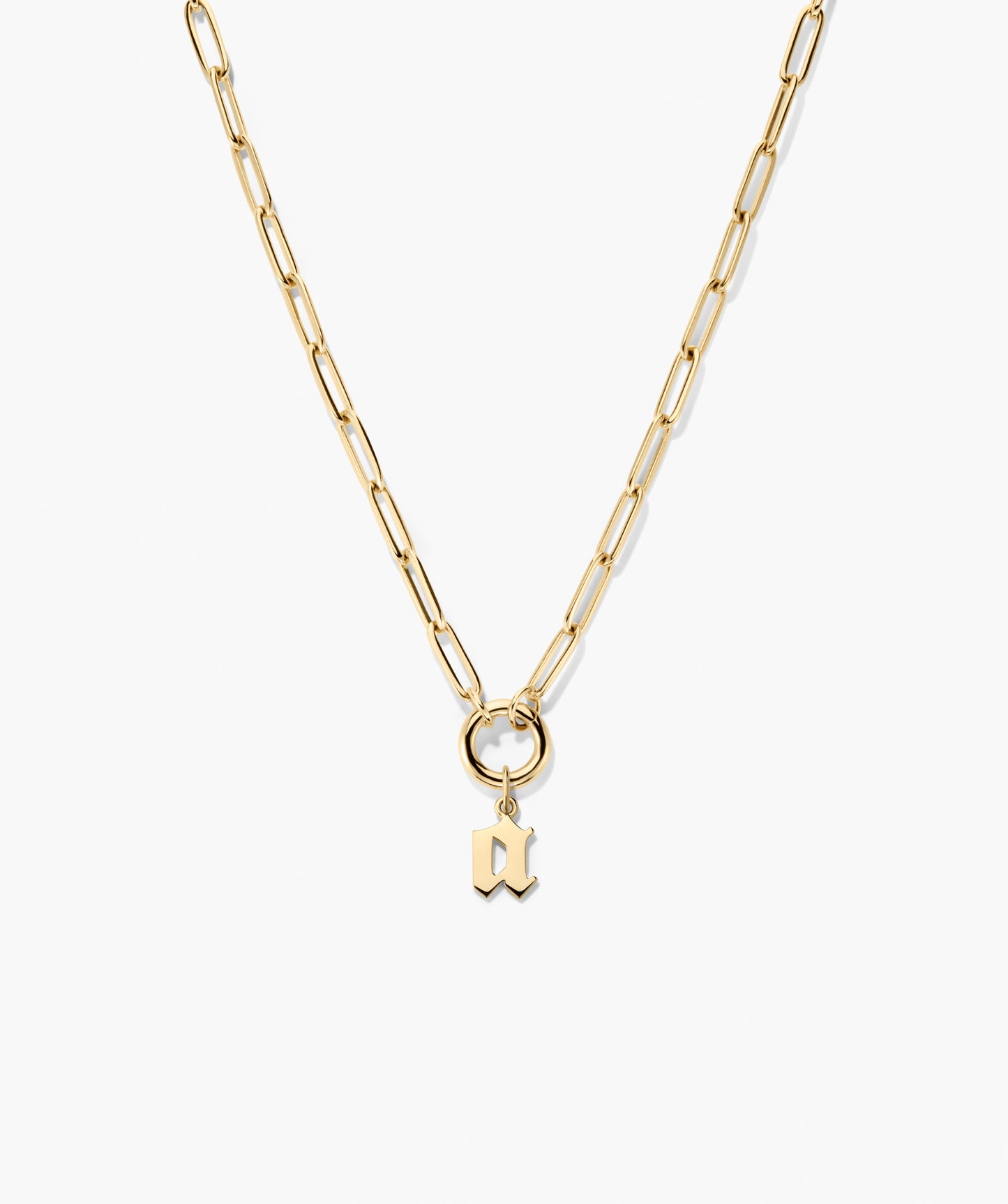 Paperclip Chain Charm Necklace