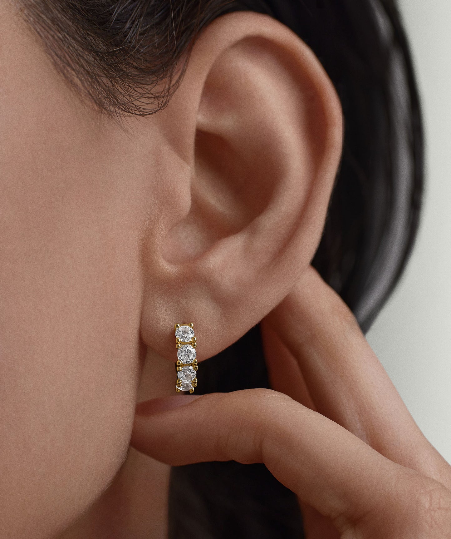 Lab Grown Sapphire Huggies