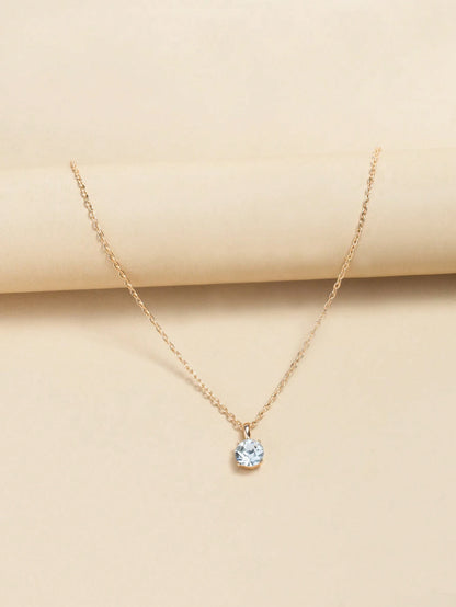 Cubic Zirconia Inlaid Necklace