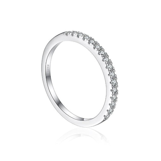 'HALF ETERNITY' RING -SILVER
