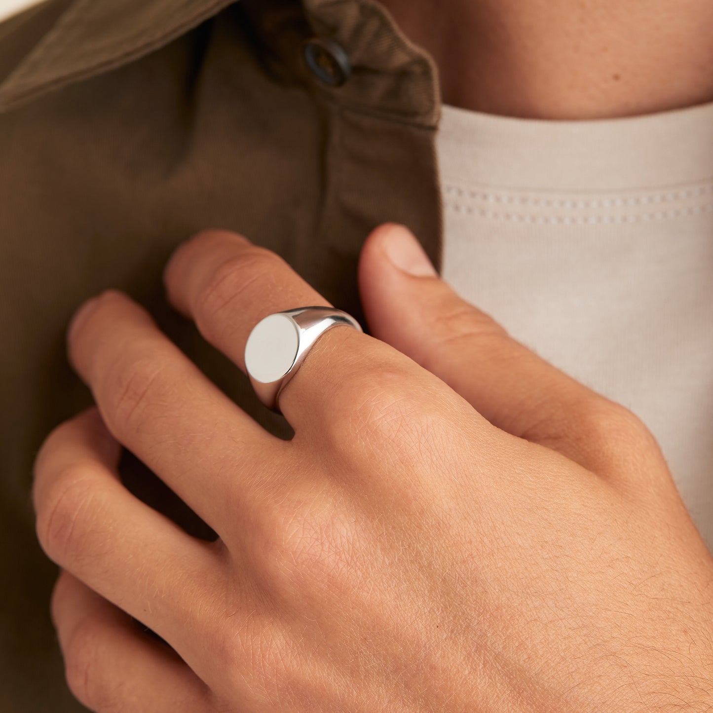 Bold Round Signet Ring
