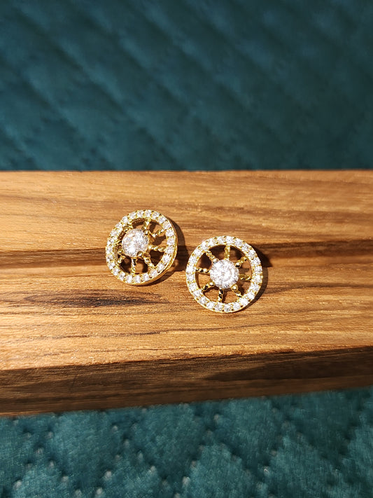 Gold plated stud earring