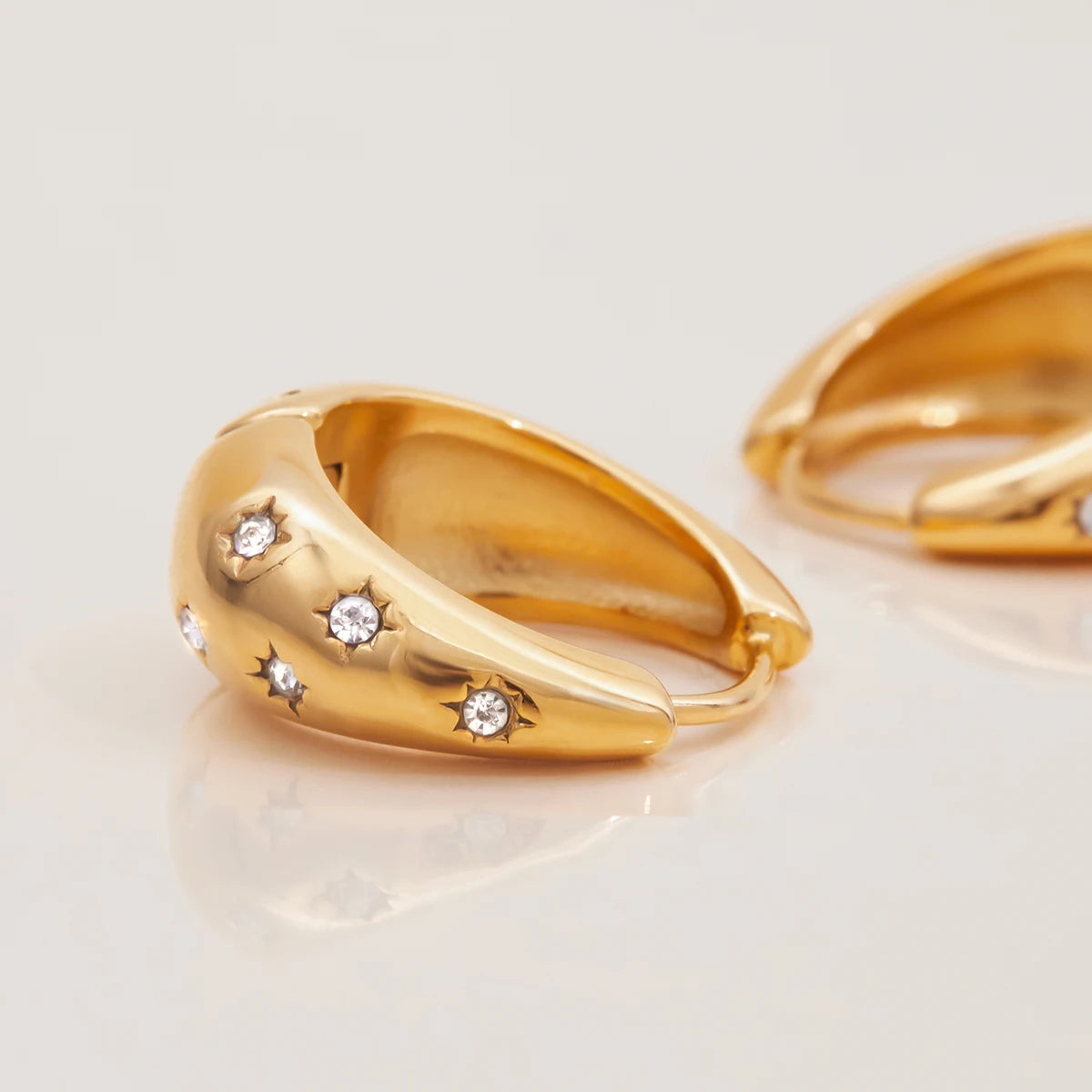 Texture Earrings 18K PVD