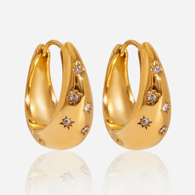 Texture Earrings 18K PVD