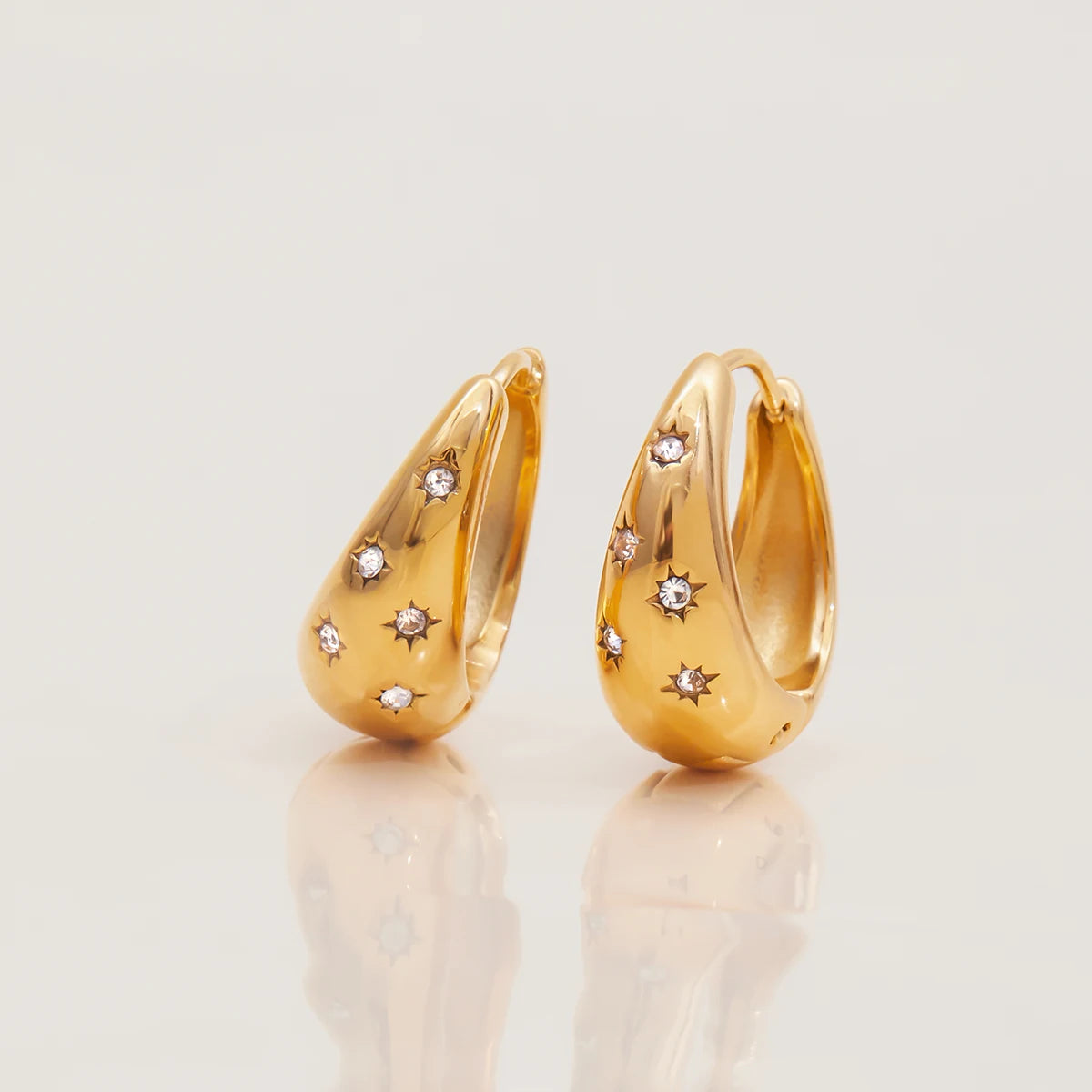 Texture Earrings 18K PVD
