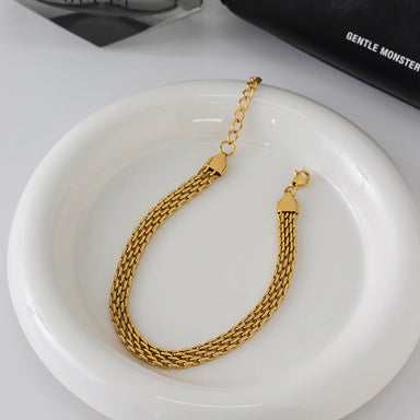 J&D Charm Waterproof Stainless Steel Women Anklet 18K Gold Plated Chain Hypoallergenic Summer Anklet