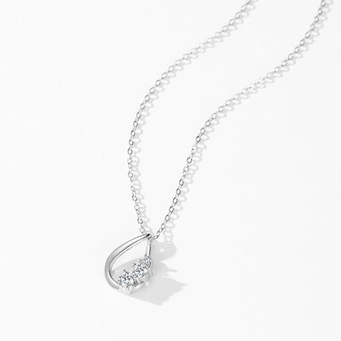 925 Sterling Silver Necklace Waterdrop Shaped Pendant