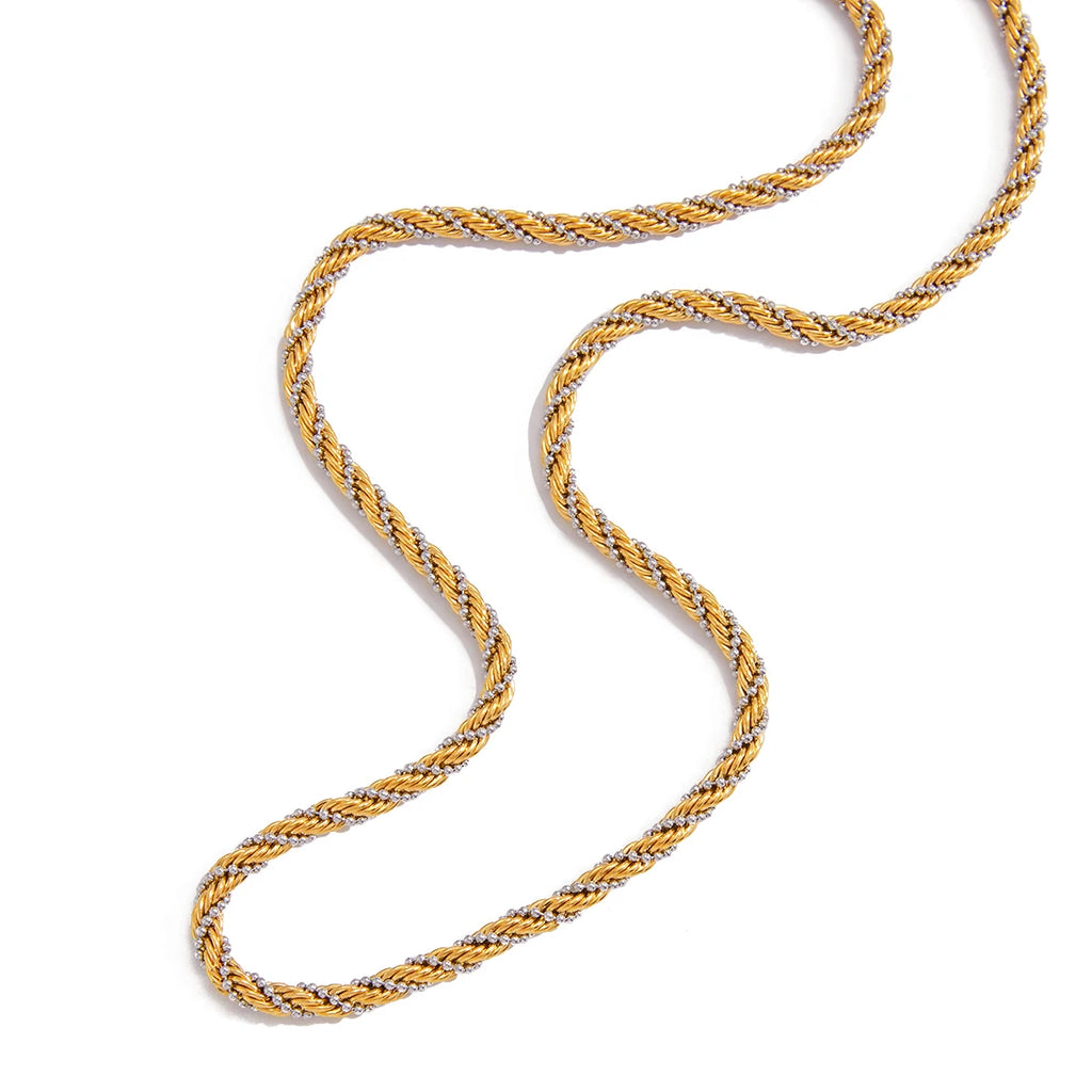 Two Tone Ball Bead Twist Chain
