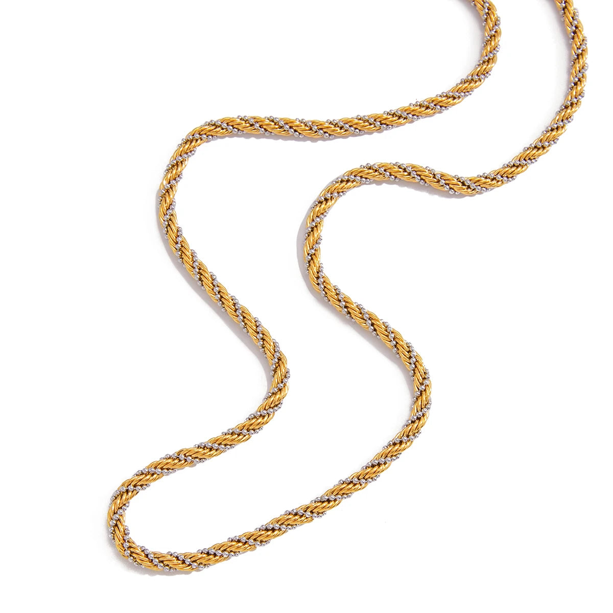 Two Tone Ball Bead Twist Chain