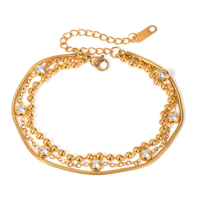 Multi-layer Cubic Zirconia Bracelet