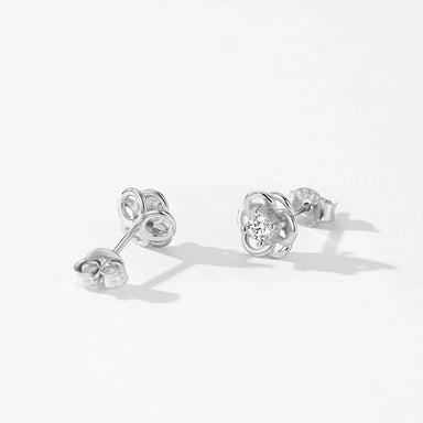 925 Sterling Silver Cute Flower Mini Stud Earrings - Kimiko