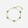 Green Rectangle Stone Bracelet