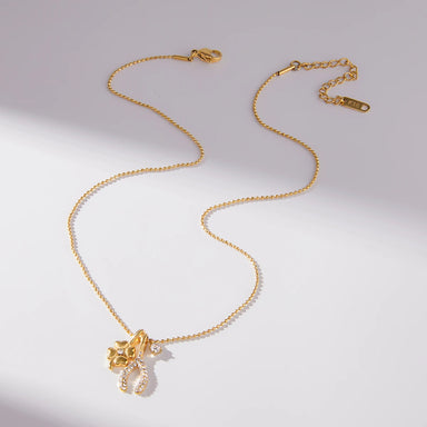 Wishbone Bead Chain Lucky Charms Necklace