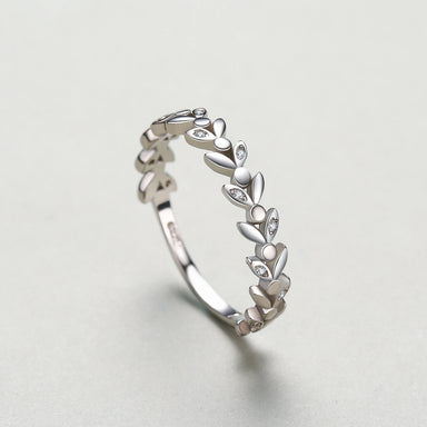 Classic Lucky Tree Leaf Stackable Finger Ring