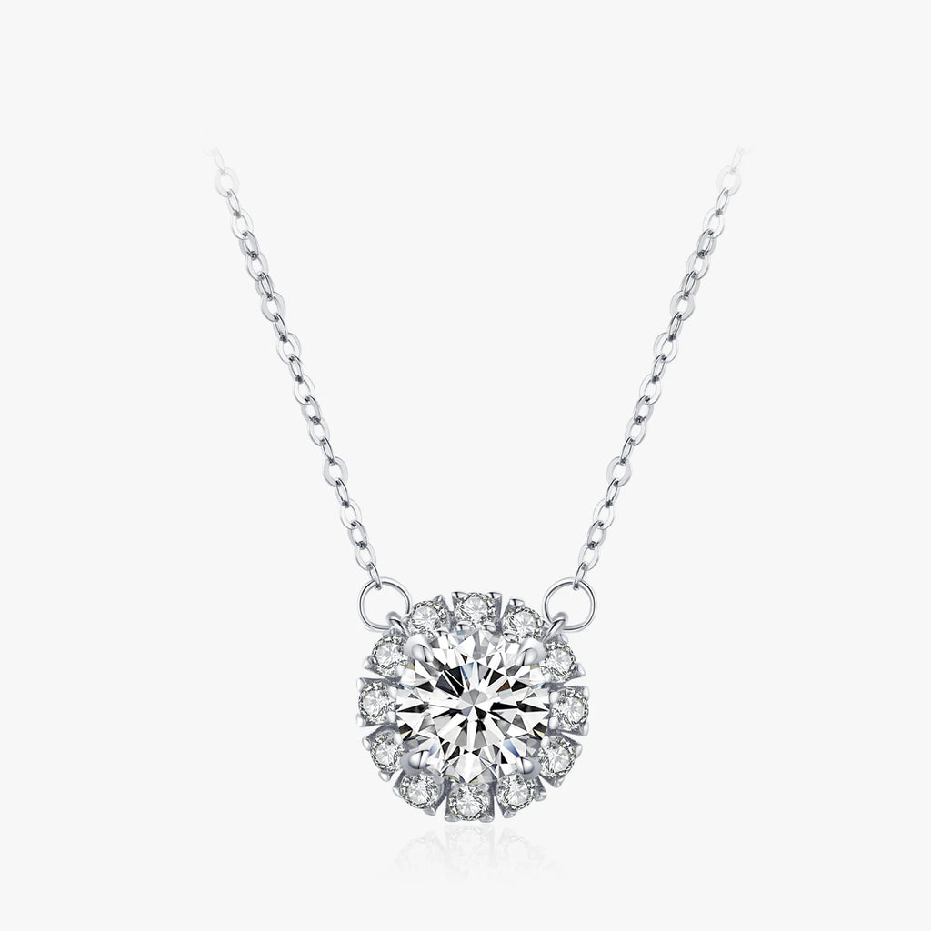 Full Circle Clear Zircon 925 Sterling Silver Necklace