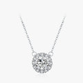 Full Circle Clear Zircon 925 Sterling Silver Necklace