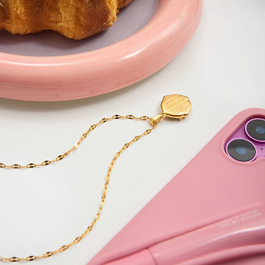 Enamel Shell Rose Pendant Necklace