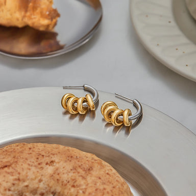 Two-Tone Earring Hoop Earring