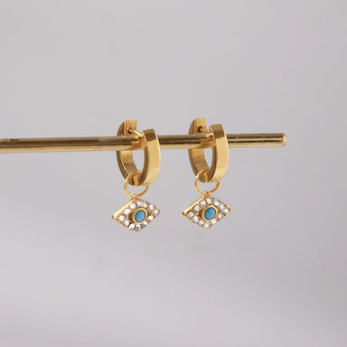 Blue Turquoise Devil's Eye Earrings