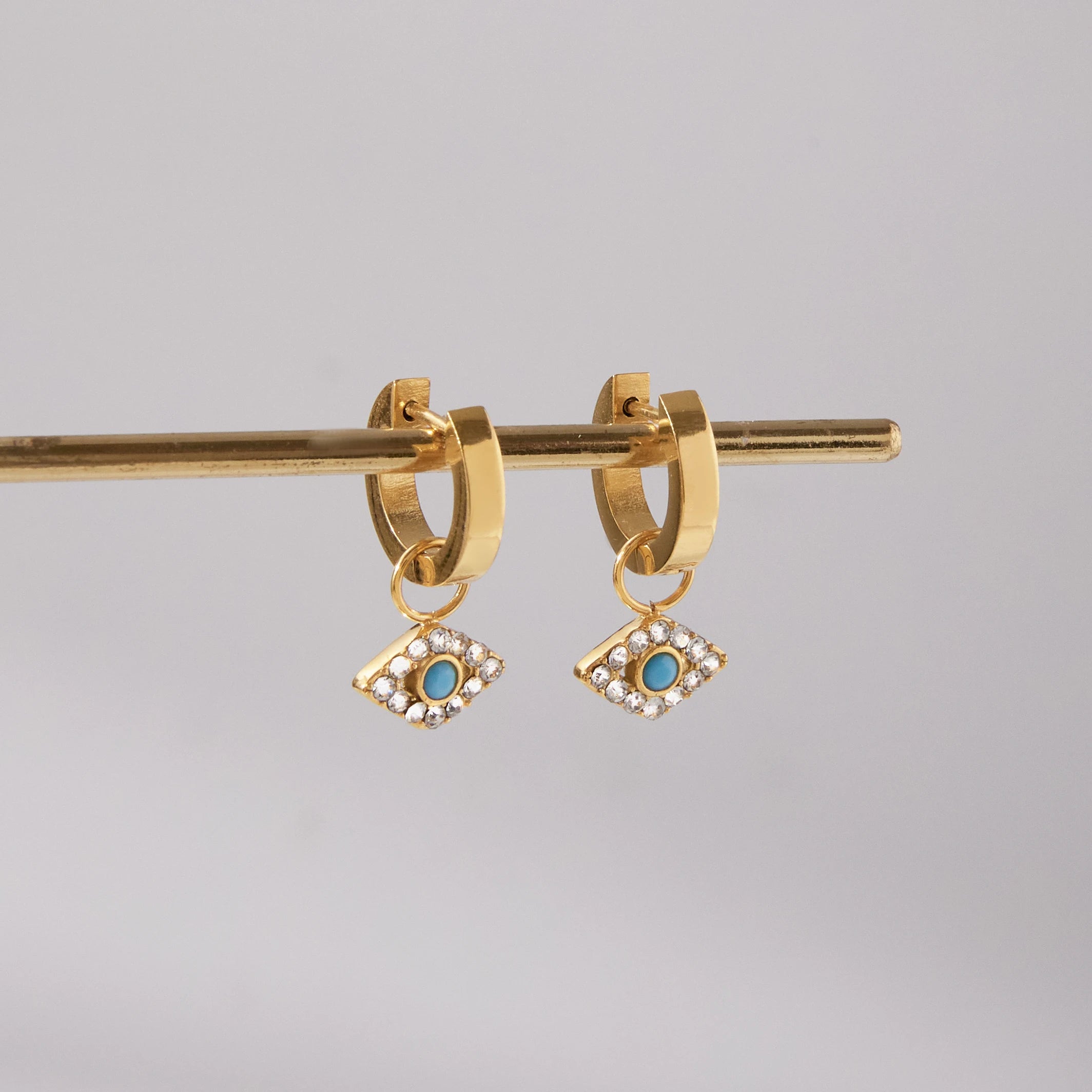 Blue Turquoise Devil's Eye Earrings