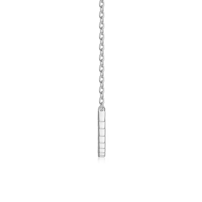 S925 Sterling Silver Moissanite Smiley Pendant Necklace Pear Shape Bezel-Set Pave Diamond-Style Necklace