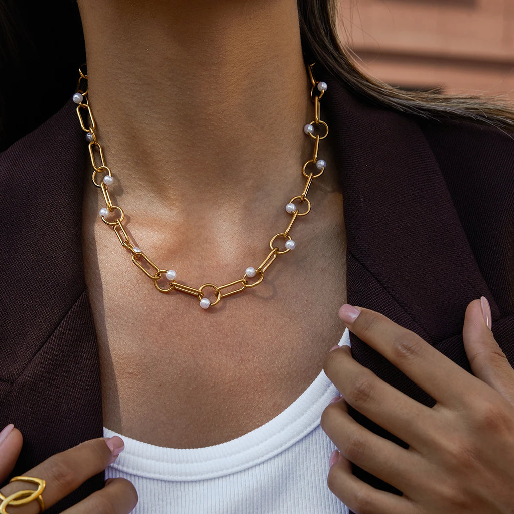 Glass Pearl Necklace