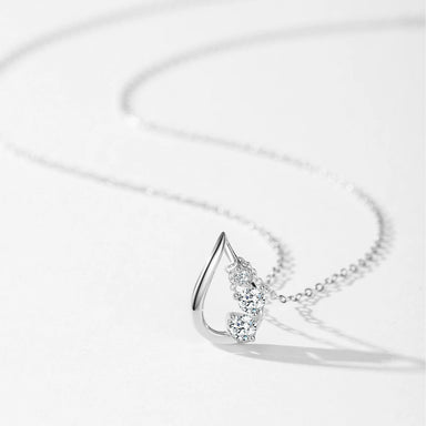 925 Sterling Silver Necklace Waterdrop Shaped Pendant