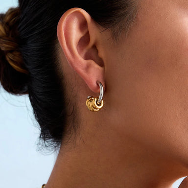 Two-Tone Earring Hoop Earring