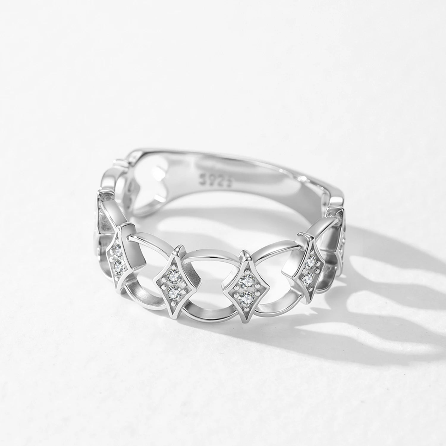 Vintage Geometric Wide Ring