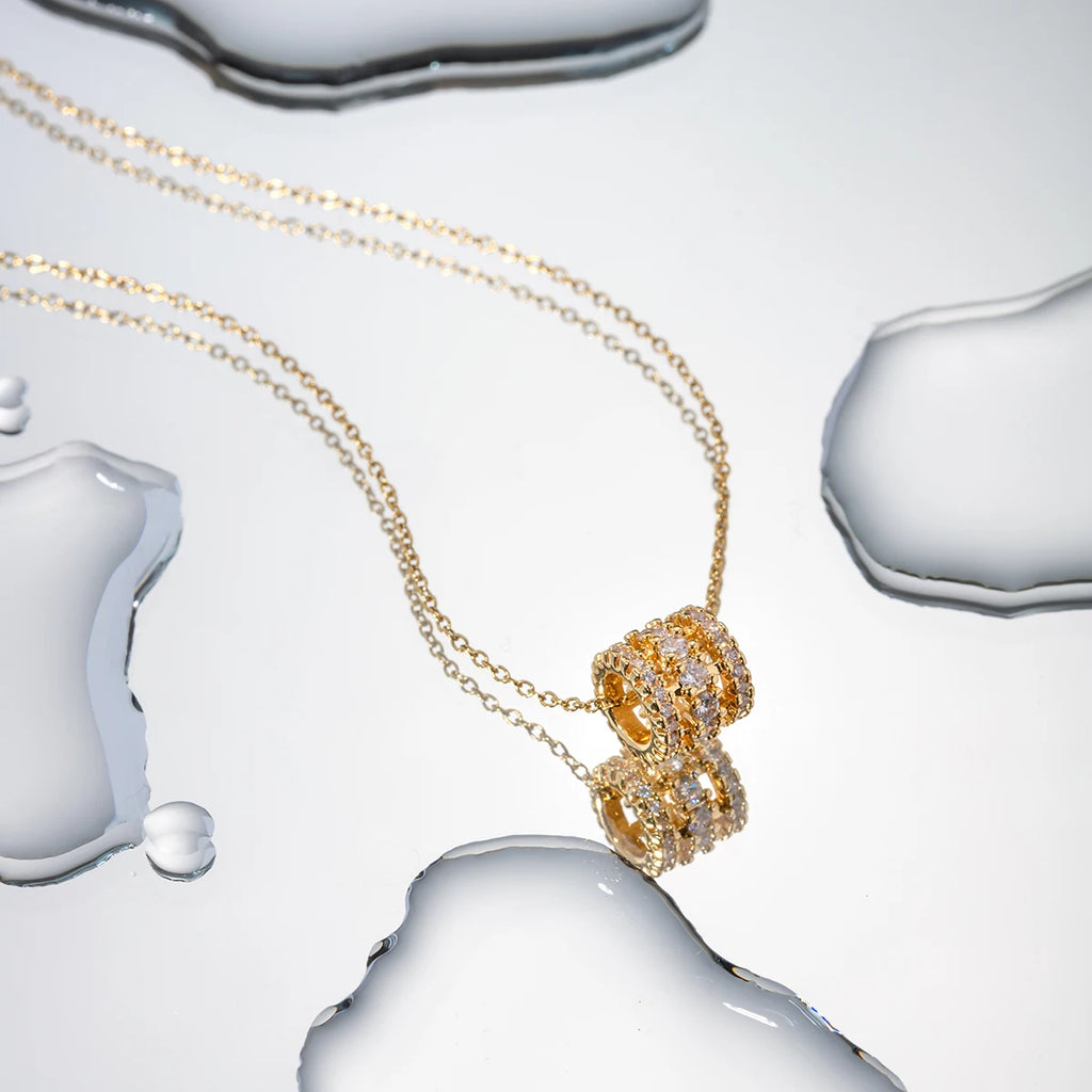 Round Shaped Cubic Zircon Choker Necklace