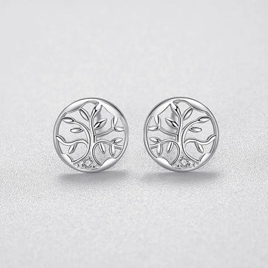 925 Sterling Silver Tree of Life Stud Earrings - Kimiko