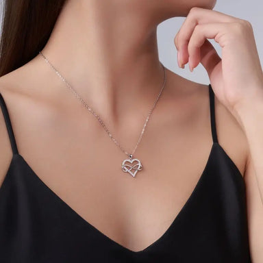 Original Factory New Designs Women 925 Silver Necklace Ladies Fine Jewelry Moissanite Heart Pendant Necklace