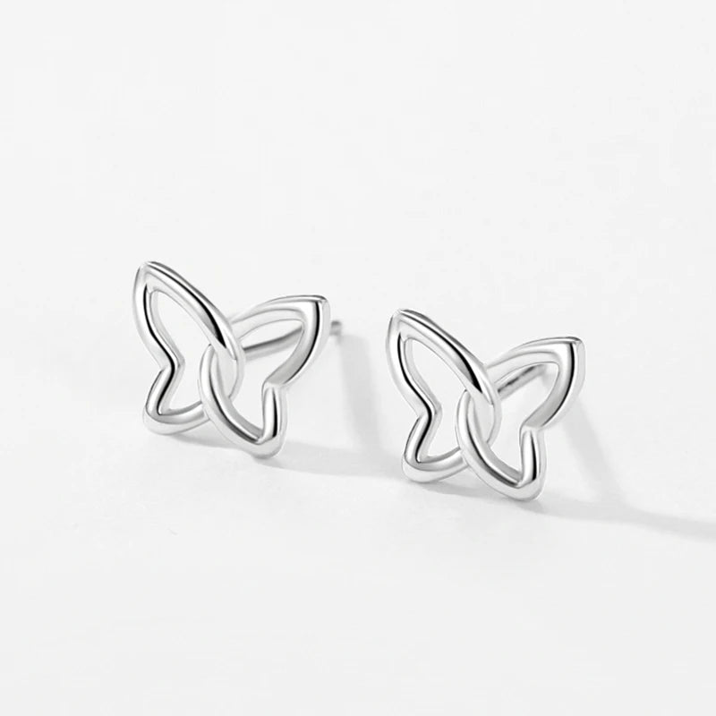 925 Sterling Silver  Butterfly Stud Earrings - Kimiko