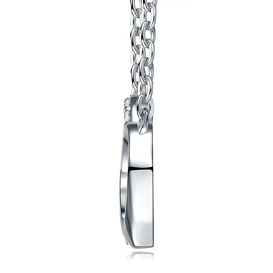 S925 Silver Women's Heart Necklace Round Moissanite Pendant Cross Chain Casual for Hot Sale Non-Fading Jewelry
