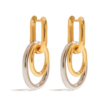 Two Tone Two Hoop Ring