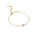 Square Pendant Cubic Zirconia Bracelet