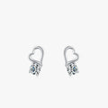 925 Silver Heart Stud Earrings
