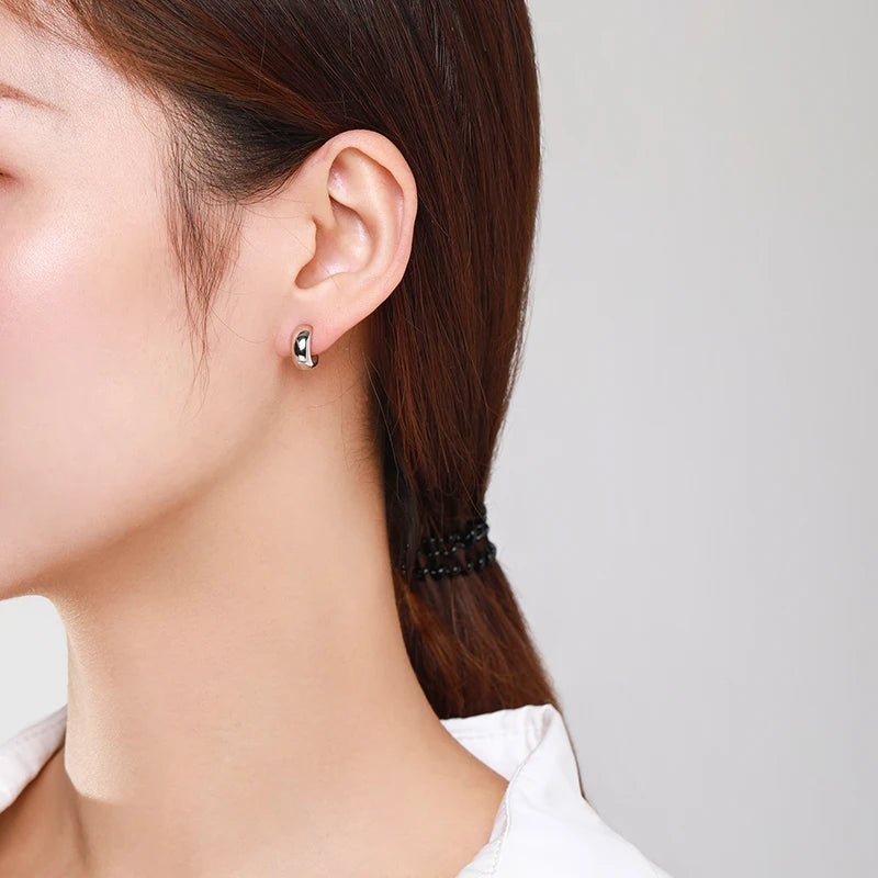 925 Sterling Silver Minimalism Charm Earring