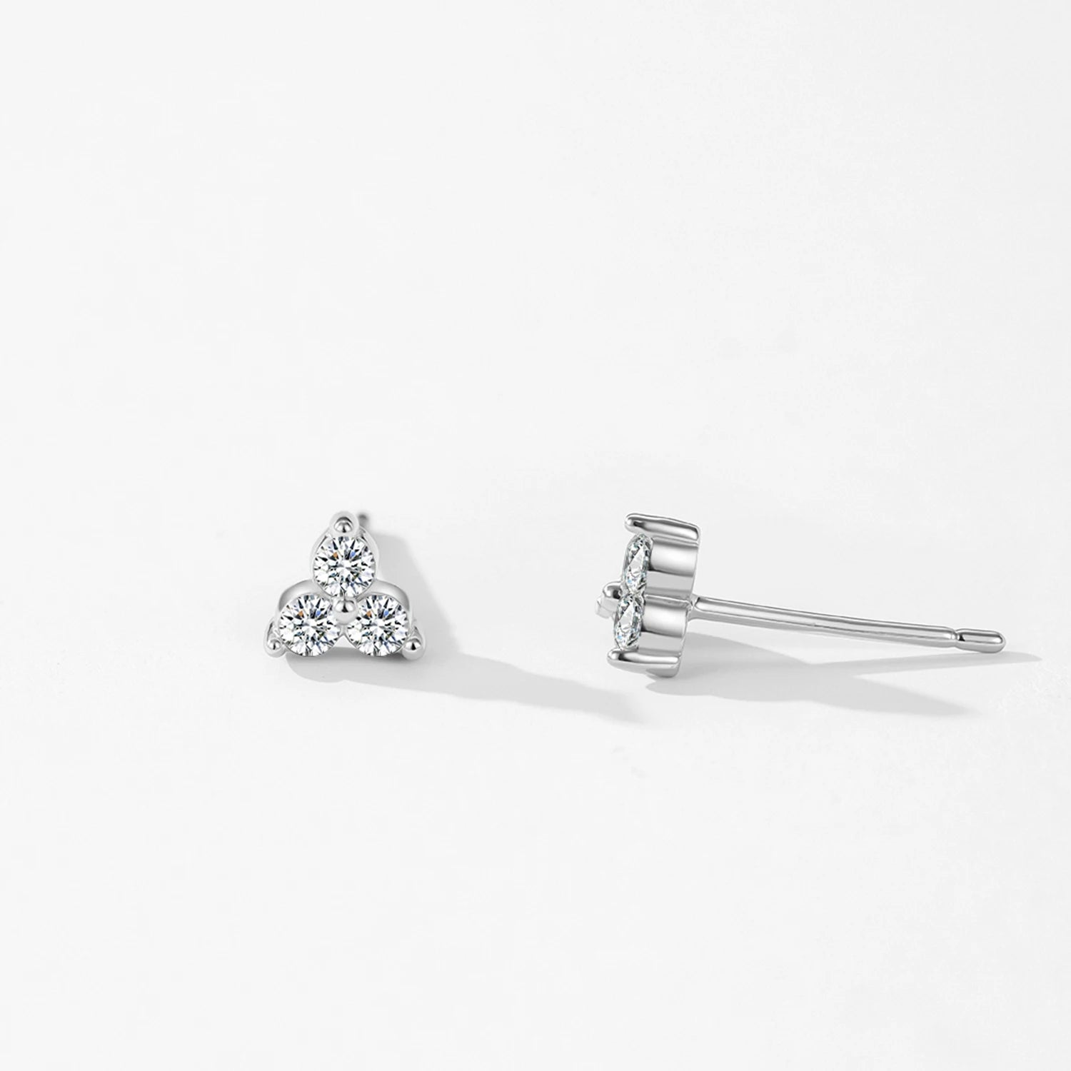 925 Sterling Silver Triangle Geometric Stud Earrings
