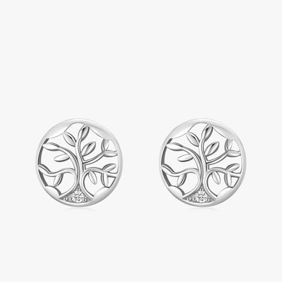 925 Sterling Silver Tree of Life Stud Earrings