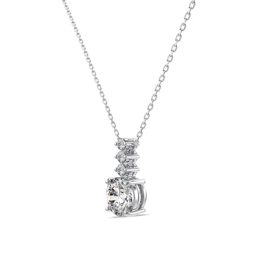 Dylam High Quality 925 Sterling Silver Women Necklace Engagement Wedding Pendant Jewelry Necklaces