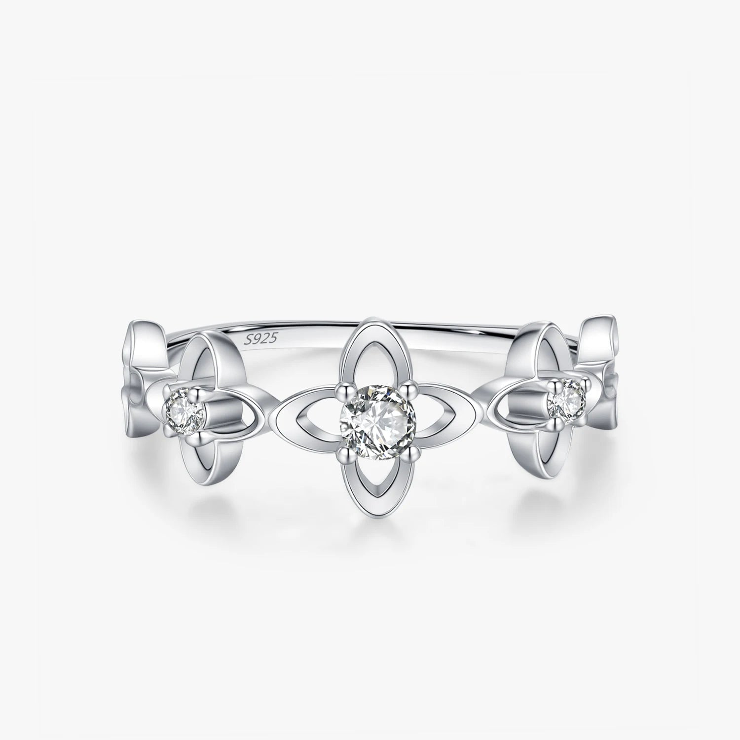 Four-leaf Clover Flowers Ring