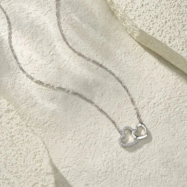 S925 Silver Women's Heart Necklace Round Moissanite Pendant Cross Chain Casual for Hot Sale Non-Fading Jewelry