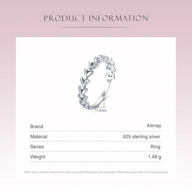 Classic Lucky Tree Leaf Stackable Finger Ring