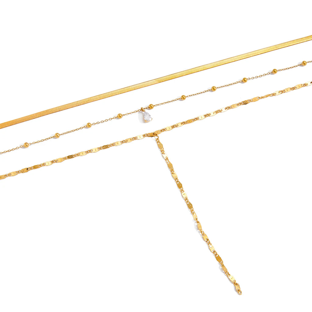 Blade Chain Multi-layer Necklace