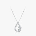 925 Sterling Silver Necklace Waterdrop Shaped Pendant