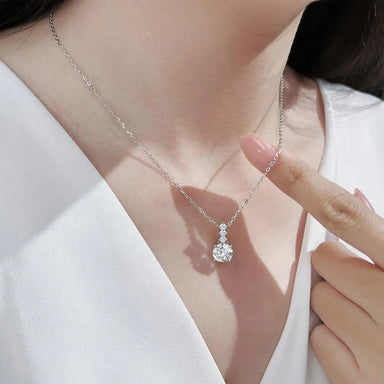 Dylam High Quality 925 Sterling Silver Women Necklace Engagement Wedding Pendant Jewelry Necklaces
