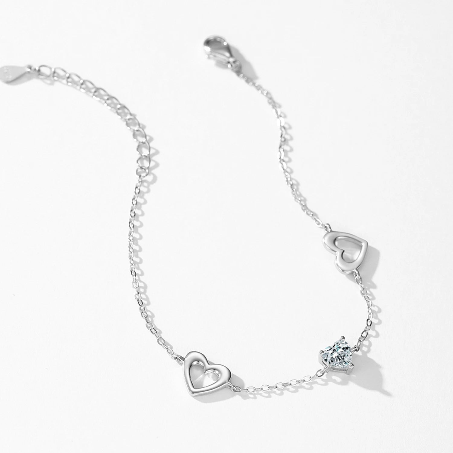 Romantic Heart Daily Link Chain Bracelet