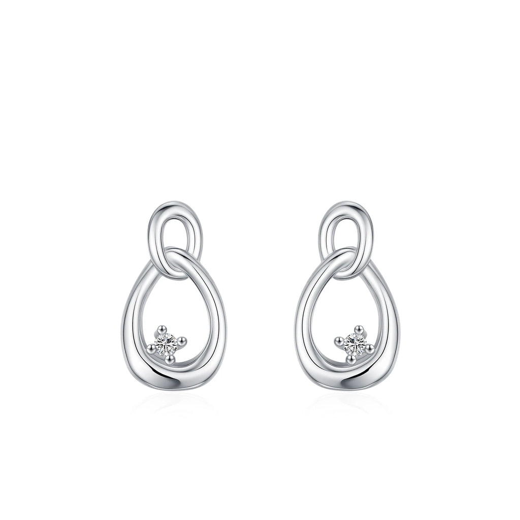 Minimally Curved 925 Sterling Silver Stud Earrings - Kimiko
